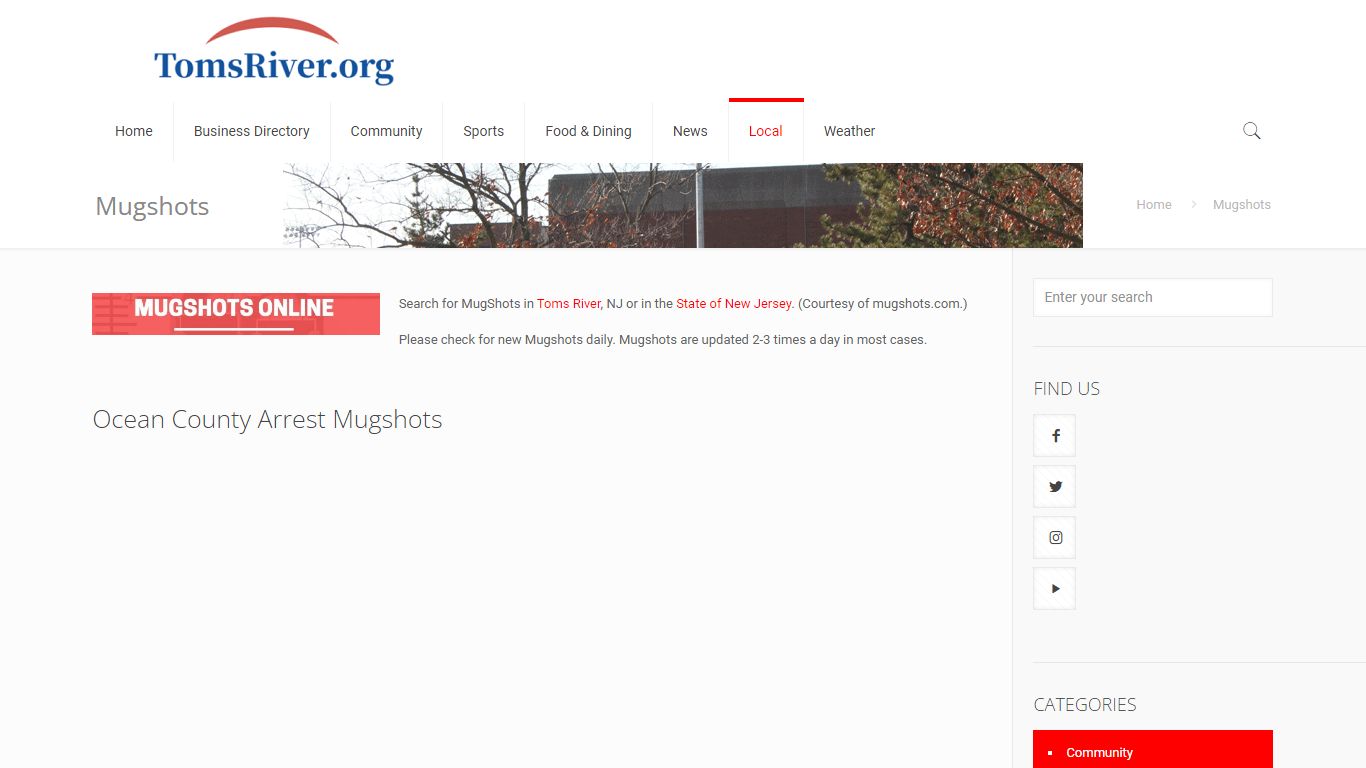 Mugshots - TomsRiver.org